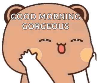 Smiling Cartoon Teddy Bear Saying Good Morning