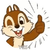 Smiling Chipmunk Giving Thumbs Up