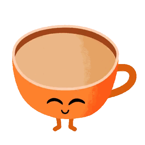 Smiling Coffee Cup With Legs