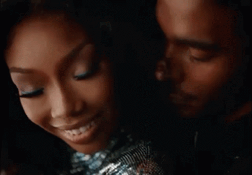 Smiling Couple, Woman In Sequined Dress GIF