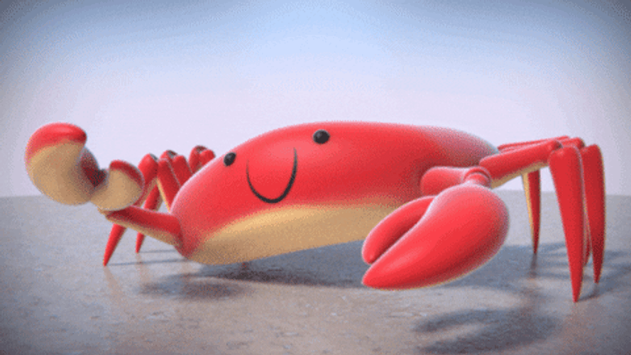 Smiling Crab Rave GIF