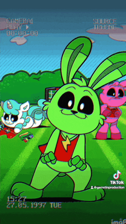 Smiling Critters Hoppy GIF