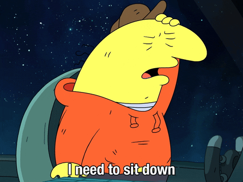 Smiling Friends I Need To Sit Down GIF