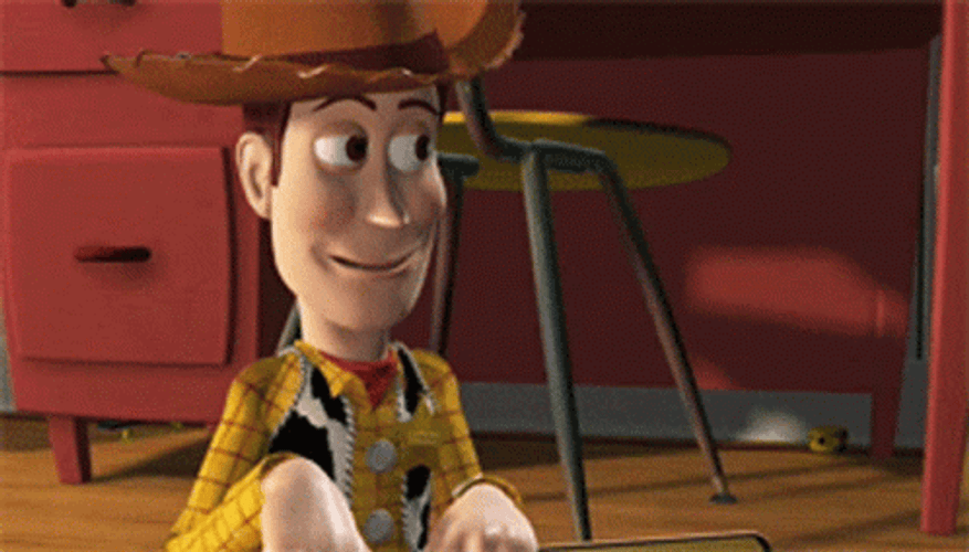 Smiling Funny Face Woody GIF