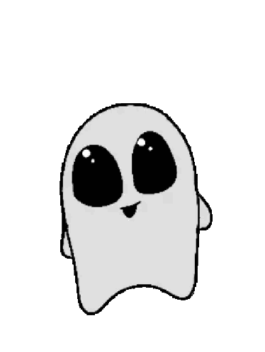 Smiling Ghost With Big Eyes