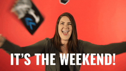 Smiling Girl Its The Weekend GIF