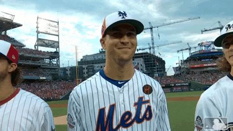 Smiling Jacob Degrom Waving GIF
