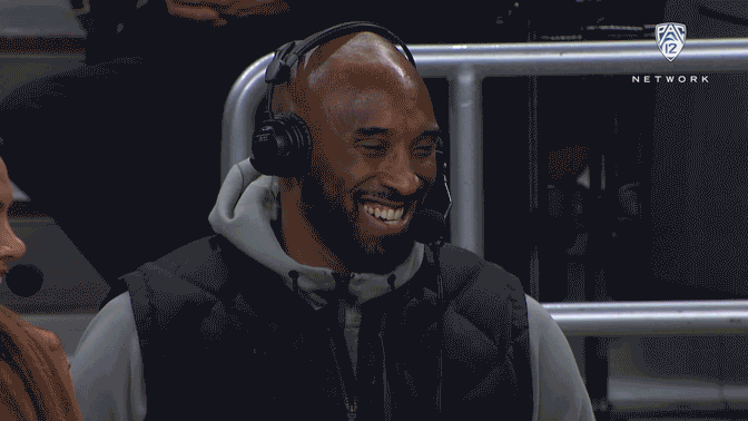Smiling Kobe Bryant Interviewed GIF