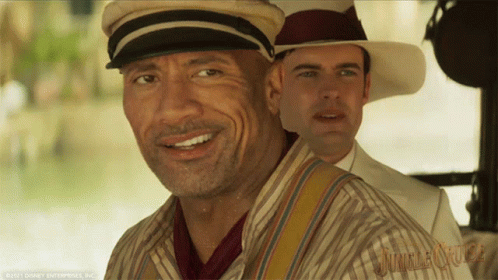 Smiling Man in Hat and Jungle Cruise Shirt