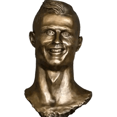 Smiling Man Statue Head