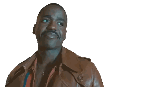 Smiling Man With Blue E Background