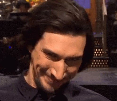 Smiling Man With Long Hair Beard Making Face GIF