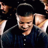 Smiling Michael B Jordan GIF