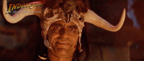 Smiling Mola Ram Indiana Jones GIF
