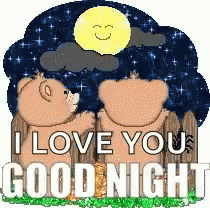 Smiling Moon I Love You Good Night GIF