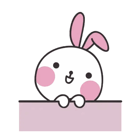 Smiling Pink Eared Bunny With Teddy