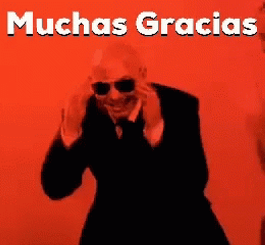 Smiling Pitbull In Red Background Muchas Gracias GIF