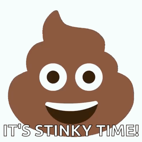 Smiling Poop Saying It's Stinky Time
