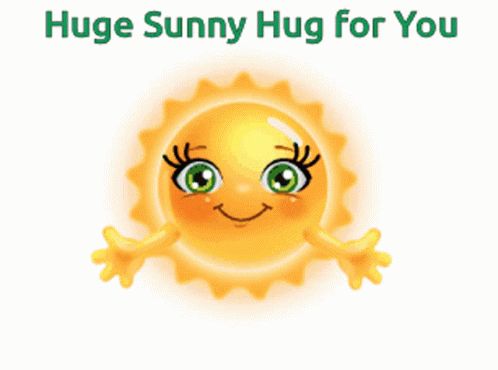 Smiling Sun Hug Greeting Card