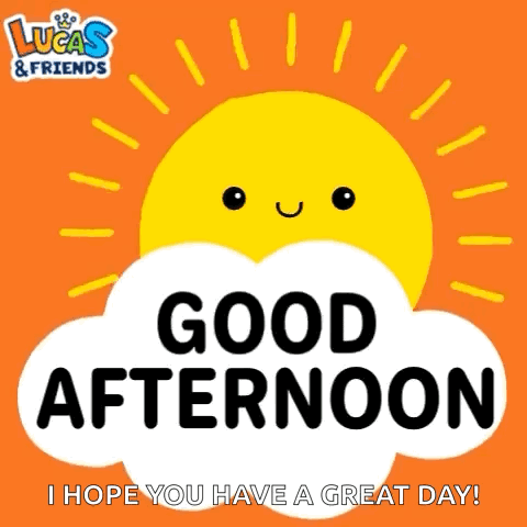 Smiling Sun Lucas & Friends Greeting Card GIF