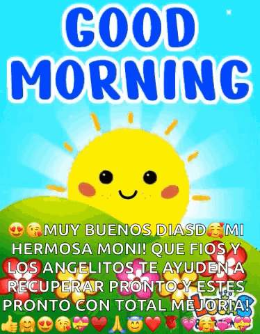 Smiling Sun on a Hill Good Morning