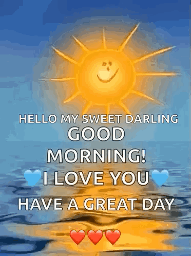 Smiling Sun Saying Hello and Good Morning