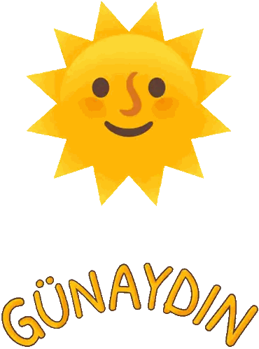 Smiling Sun With Gunaydin