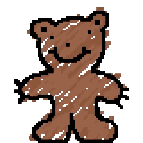 Smiling Teddy Bear Pixel Art