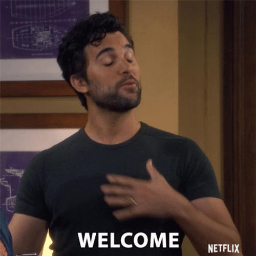 Smiling Welcome Guy GIF