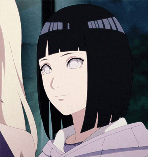 Smiling Wide Hinata Hyuga  GIF