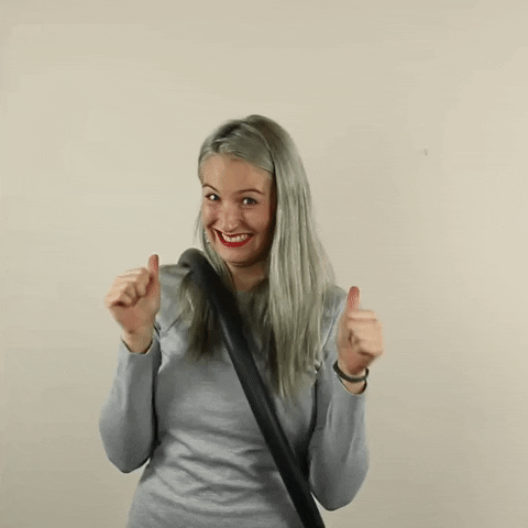 Smiling Woman Double Approval GIF