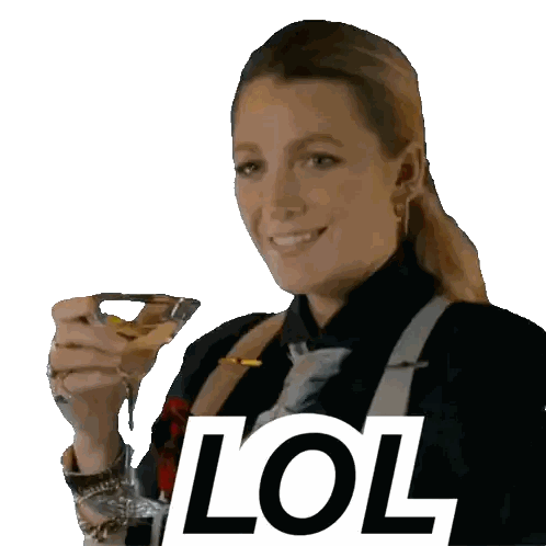 Smiling Woman Holding Martini Glass