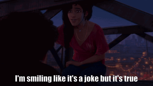 Smiling Woman Like It's a Joke