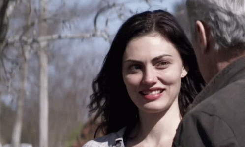 Smiling Woman Looking at Man