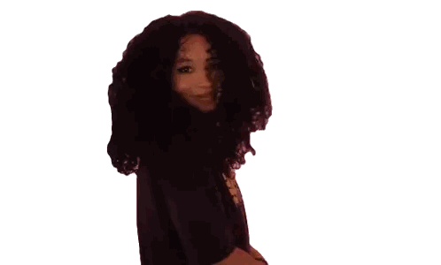 Smiling Woman With Curly Hair