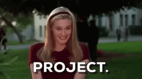 Smiling Woman with Project on Face