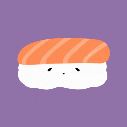 Smiling Yummy Sushi GIF