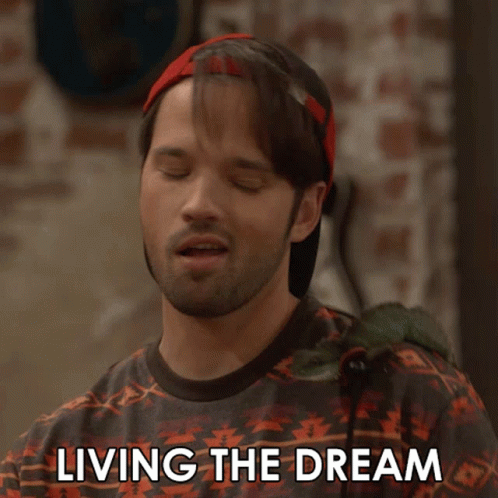 Smirking Man Living The Dream GIF