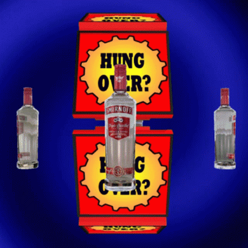 Smirnoff Vodka Bottle and Hangover Box