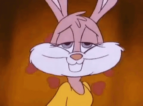 Smitten Babs Bunny Looney Tunes GIF