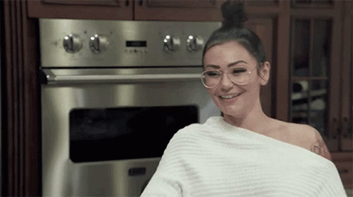Smitten Giggly Jenni Farley Jersey Shore GIF