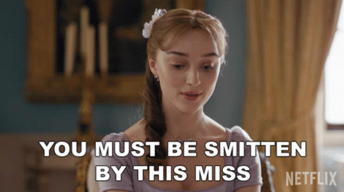 Smitten Phoebe Dynevor Bridgerton GIF