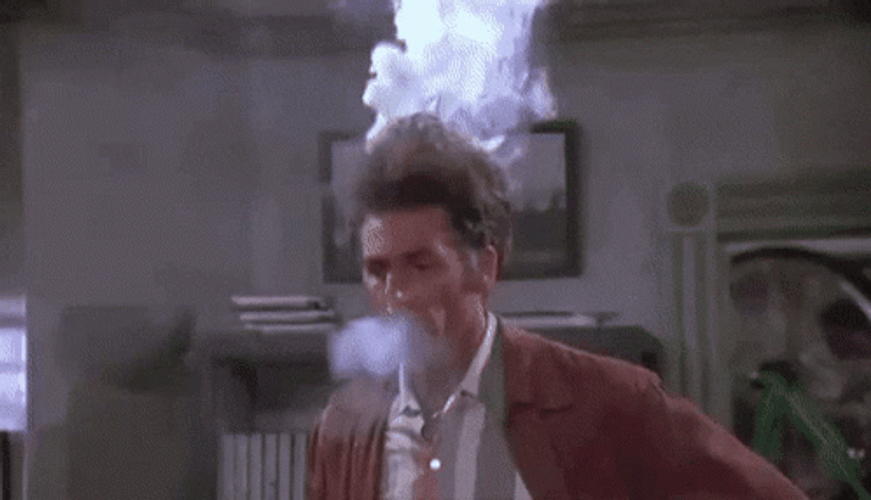 Smoke On Hair On Fire GIF