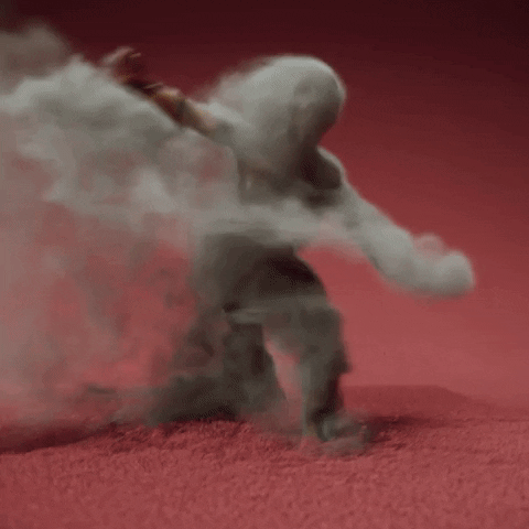 Smokey Man Doing Capoeira GIF