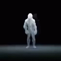 Smokey Man Figure Dance GIF
