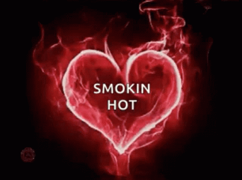 Smokin Hot Heart Fire GIF