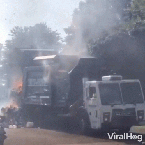 Smoking Dump Truck GIF