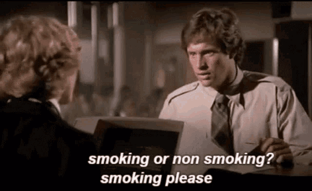 Smoking Hotel Room GIF