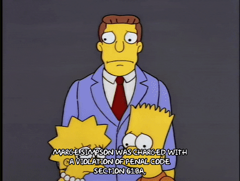 Smoking Large Marge And Lionel Hutz GIF