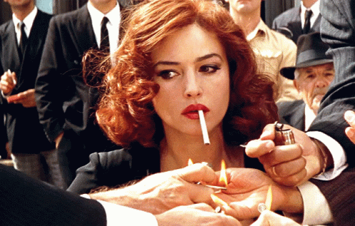 Smoking Monica Bellucci GIF